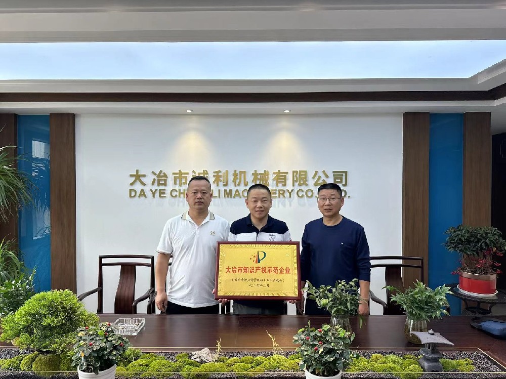 公司喜添“大冶市知識產權示范企業”榮譽稱號